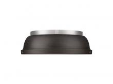  3602-14 PW-RBZ - Duncan 14" Flush Mount in Pewter with Rubbed Bronze